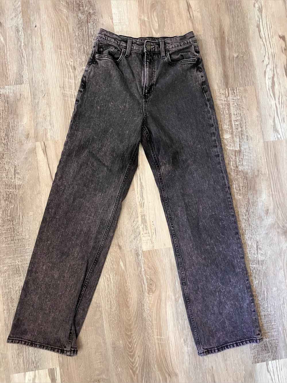Arizona Jean Company Straight Leg Washed Black Jeans